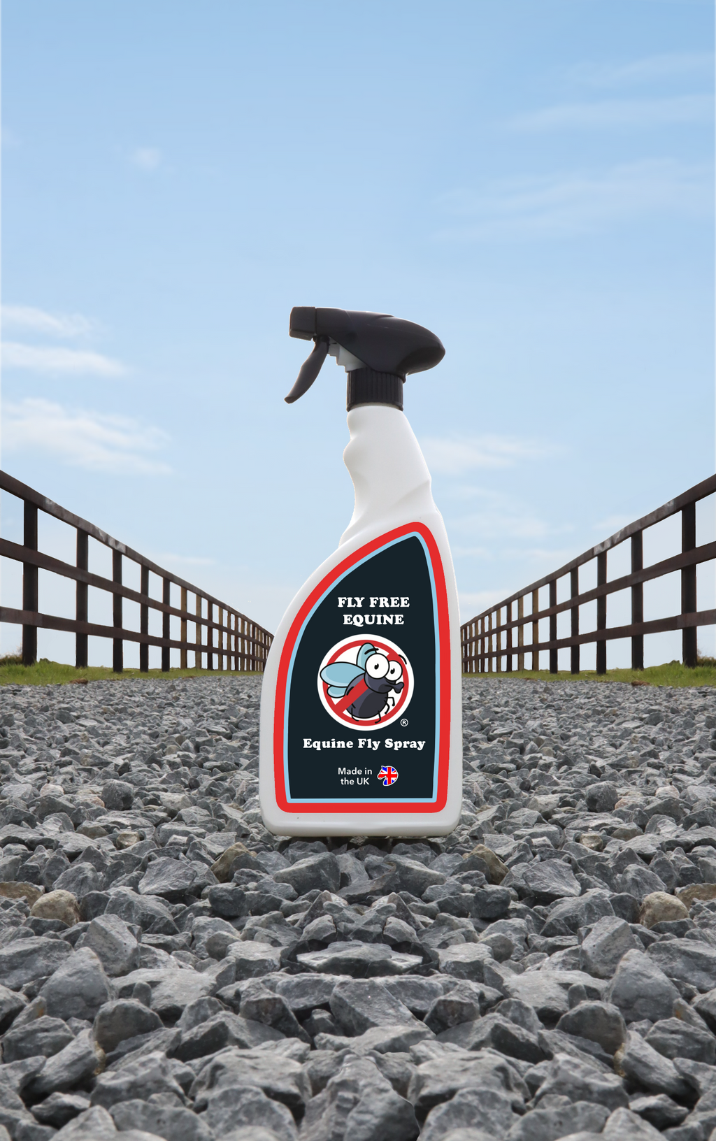 Fly repellent spray bottle shown with the Mega Bundle