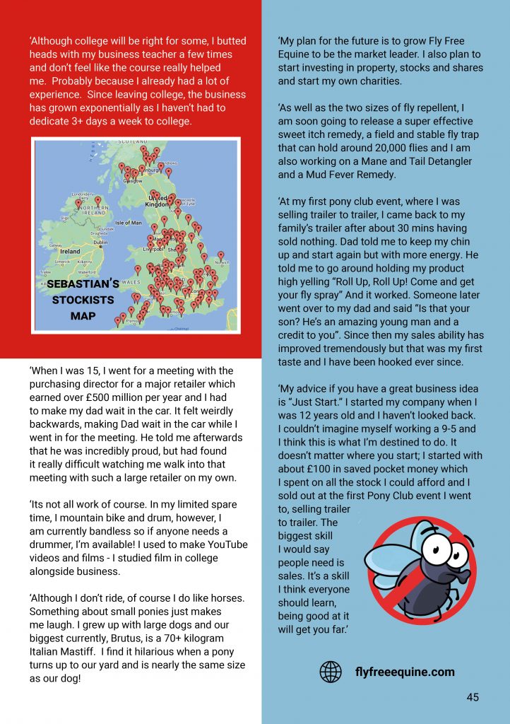 Fly Free Equine BoysRideToo Magazine Article